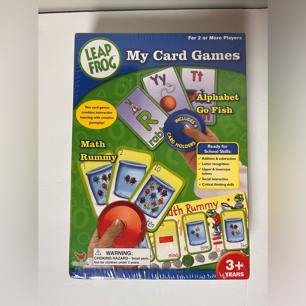 LEAP FROG 2006 Alphabet Go Fish and Math Rummy My Card Games New Sealed